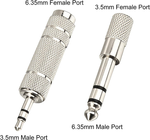 EBOOT 4-Piece Headphone Adapter Set, 6.35mm Male to 3.5mm Female, Metal Construction, 360 Degree Grip Treads...