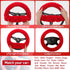 6 Pieces Fluffy Car Accessories Set Fluffy Steering Wheel Cover Soft Fuzz Handbrake Cover Gear Shift Cover Bling Car Mirror Fuzz Car Decoration 2 ...