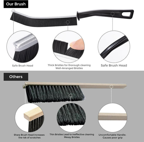 3Pack Gap Cleaning Scrub Brush,Multifunctional Hard Bristle Crevice Cleaning Brush Toilet Scrubber, Shower Tile Scrub Brush, Cleaning Tools for Ki...