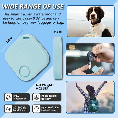 Key Finder Key Locator Find My Luggage Key Tracker Bluetooth Luggage Tracker Key Finder Locator with Sound Item Locator for Keys Bags Wallets Pet,...