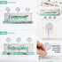 JACKCUBE DESIGN Multi-Photo Display Boho Tabletop Decor Wooden Double Side Memos, Cards, Gallery Display Block with 3 Wire Clips, Desktop Freestan...