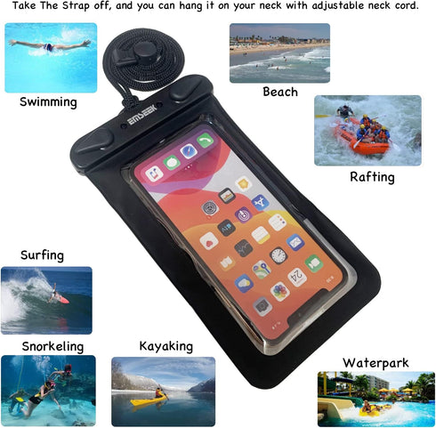 Waterproof Waist Pouch Surfing Crossbody Belt Dry Phone bag Floating Fanny Dry Pack swimming Waterproof Case with Cash key holder for Iphone 14 13...