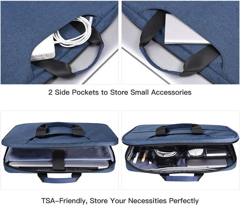 15.6 Inch Laptop Sleeve Bag, Waterproof Men Women Briefcase with Organizer for Acer Aspire E15/Predator, Lenovo Ideapad 3 15.6, HP Envy/Victus 15....