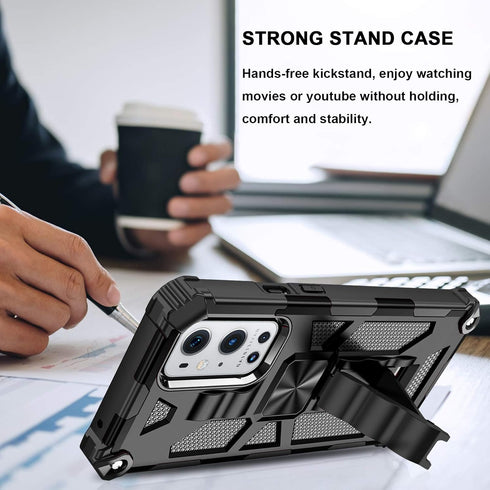 Ailiber Compatible with OnePlus 9 Pro Case with Screen Protector, for Magnetic Car Mount, Kickstand Holder, Rugged Shockproof Bumper Military Grad...