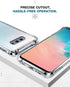 KIOMY Clear Case for Samsung Galaxy S10E, Shockproof Bumper Protective Cover with Airbags Corners Hybrid Design Hard PC Back with Flexible TPU Fra...