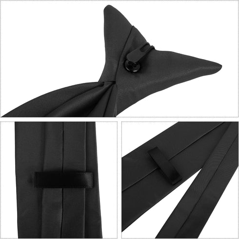 Yolev 1pcs Men's Clip On Tie Satin Solid Colour Plain Tie Solid Uniform Pre-tied Adjustable Neck Strap Tie Pure Color Necktie Mens Ties for Weddin...