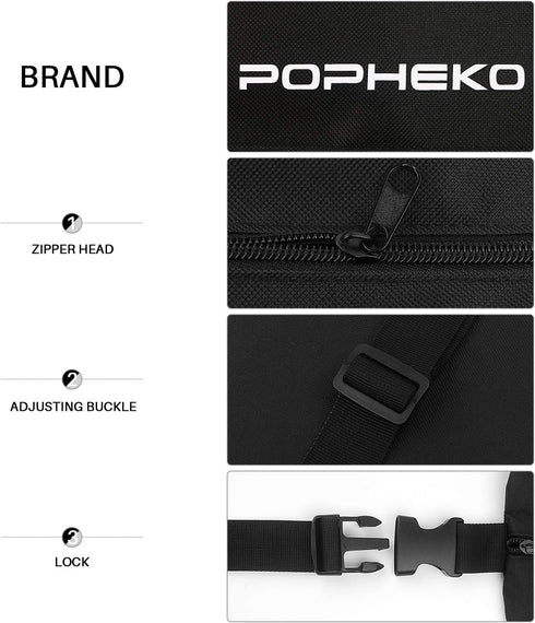 17inches Folding Fishing Rod Carrier Bag Waterproof Fishing Pole Reel Storage Bag, Single Layer Large Capacity Portable Carry Case Tackle Box for ...