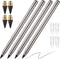 4 Pcs Metal Inkless Pen Inkless Erasable Pencil Metallic Pencil No Ink Aluminum Metal Pencil with Eraser for Writing Drafting Drawing Home Office ...