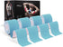 Kinesiology Tape (4 Pack) Athletic Tape 16.4ft Water Resistant Kinetic Uncut Sports Tape for Knees, Ankles, Shoulder, Pain Relief, Injury Recovery...