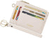 Wikavanli Women Slim Rfid Blocking Credit Card Case Holder Wristlet Zip ID Case Wallet Small Compact Leather Wallet Coin Purse with Keychain (Beig...