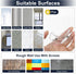 Shower Curtain Rod Holder - Easy Installation - No Drilling Required, Transparent Wall Mount Rod Retainer, Premium Design, 4 Pieces (Rod Not Inclu...