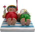Santa and Mrs. Claus at The Beach Ornament, Vacation Themed Decoration, 2 1/2 Inches...
