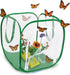 Baby Cube Clear Mesh Butterfly Cage with Drawbridge Open Door | 14”L x 14”W x 16”H | Raise Up to 10 Monarchs with POP-Up Professional Habitat by M...