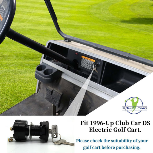 Panglong Starter Switch,Club Car DS Electric Golf Cart 1996-Up Ignition Key Switch, 36 Or 48 Volts,Suit 101826201...