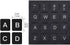 3PCS Universal English Keyboard Letter Stickers, Replacement English Keyboard Stickers with Black Background and White Lettering for PC Computer L...