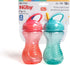 Nuby 2-Pack Flip-It Easy Grip Cups with Easy-Flo Straw, 10 Ounce, Colors May Vary...