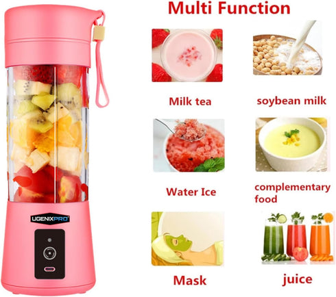 Generic Portable Blender, Purple, USB Rechargeable, Detachable Attachment, 380ml Capacity...