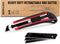Berkling 18mm Retractable Utility Knife with 4x SK2H Snap Off Black Spare Blades (18mm 1 PACK)...