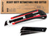 Berkling 18mm Retractable Utility Knife with 4x SK2H Snap Off Black Spare Blades (18mm 1 PACK)...