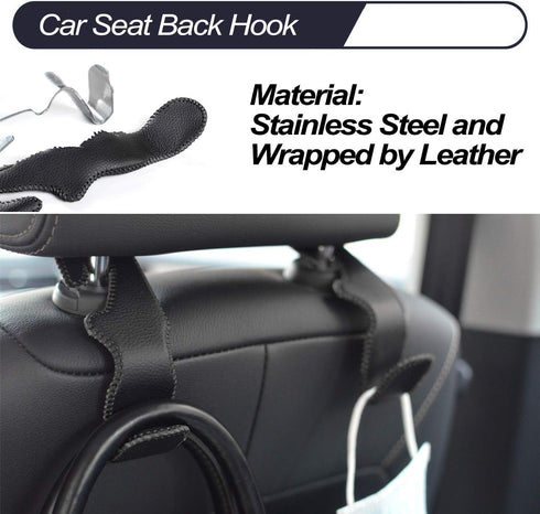 MECHCOS Car Seat Headrest Hooks for Car Back Seat Organizer Hanger Storage Hook Holder for Car SUV Organization Purse Shopping Groceries Bag Handb...