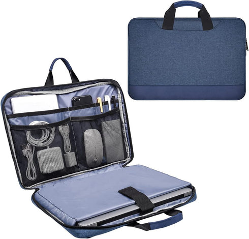 15.6 Inch Laptop Sleeve Bag, Waterproof Men Women Briefcase with Organizer for Acer Aspire E15/Predator, Lenovo Ideapad 3 15.6, HP Envy/Victus 15....