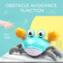 Crawling Crab Baby Toy with Music and LED Light Up for Kids, Toddler Interactive Learning Toy with Automatically Avoid Obstacles, Build in Recharg...