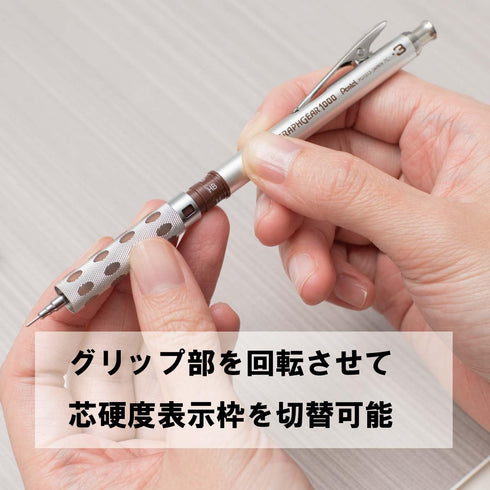 Pentel Packaged Graph Gear 1000 Automatic Drafting Pencil, 0.3mm, Brown Accents (XPG1013)...