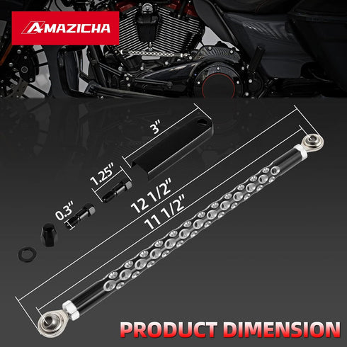 Amazicha Shift Linkage Gear Motorcycle Shifter Linkage Black Compatible for Harley Davidson Softail Dyna Touring Street Glide Electra Glide Road G...