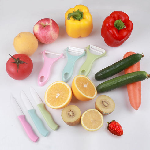 Ceramic Vegetable Fruit Peeler and Paring Knives Set - Effortless Precision in Every Peel?Suitable for Processing Various Fruits and Vegetables in...
