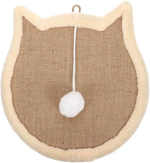 Nanu Lopez Cat Scratching Wall Pad, Premium Plush Small Scratcher Post with Hanging Ball for Indoor Cats, Durable Recyclable...