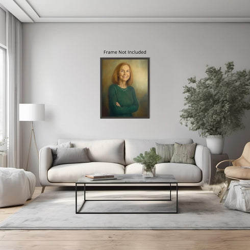 Posterizer 1 pcs-oil painting style of a woman with a serene expression 2-Collectibles & Fine Art Gift for Men Women Entrepreneur Teens Decor for...