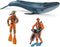 Ocean Sea Marine Animal Figure Toys Playsets 3 PCS Diver Blue Whale Model Toy Desktop Decoration Collection Party Favors Toys for Boys Girls Kids...