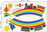 Rainbow Train Wall Stickers DIY Rocket Airplane Wall Decals Art Decor for Kids Nursery Bedroom Living Room...