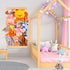 Stuffed Animal Storage Wall, Creative Hanging Kids Stuffed Animal Zoo Organizer Holder,Over Door Large Plush Storage Hammock Net,Wood Plushie Stor...