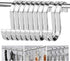 10 Pack Flat S Hooks - Stainless Steel Heavy Duty 3inch S Hooks for Hanging pots, Pans, Plants, Coffee Mugs, Towels in Kitchen and Bathroom, Coat,...