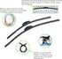2pcs 18"+20" U/J Hook Bracketless Curved Premium All-Season Front Windshield Wiper Blades Set of 2 Combo Pack New Factory Replacement AA Natural R...