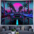 Ine Ive Car Tapestry 1980s Science Fiction Super Sports Car Tapestries 80x60inch for Home Decoration Art for Bedroom Living Room...