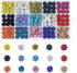Beadthoven 1Box/150pcs 10mm 15 Colors Pave Czech Crystal Rhinestone Clay Spacer Beads Round Polymer Disco Ball Beads Charms for DIY Bracelet Earri...