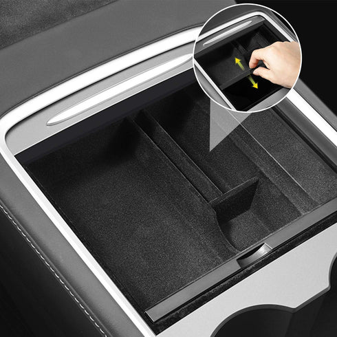 Center Console Organizer Tray Fit for 2021 2022 2023 Tesla Model 3/Y Armrest Storage Box Cubby Drawer Container Tesla Model 3 Model Y Accessories ...