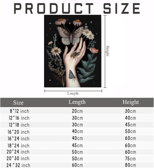 Worihut 5D Diamond Painting Kits for Adults, Moth DIY Full Drill Embroidery Cross Stitch Paintings Pictures Arts Wall Decor Painting Dots Kits 8x1...