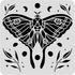 BENECREAT 12x12" Moth Plastic Stencils Moon Star Grass Drawing Templates for Wood Wall Painting and Scrapbooking...