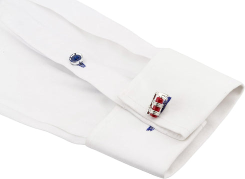 Knighthood Men's Red Fire Extinguisher Shape Cufflinks Red Shirt Cuff Links Business, Wedding Gifts with Gift Box...