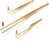 Manjushri Premieum Grade Steel Chef Food Cooking Plating Kitchen Baking 12 Inch XL Long Gold Tong Tweezer Tool Set...