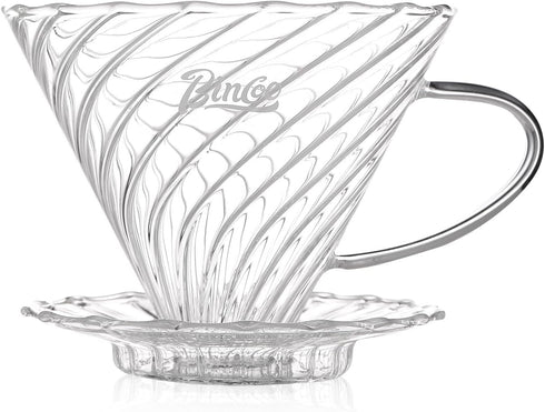 Bincoo Coffee Dripper,with 40 coffee filters Resuable Pour Over Coffee Maker With Handle, Slow Brewing Coffee Pour Over for Cafe, Travel, Home&Off...