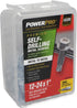 Power Pro Premium Self-Drilling Metal Screws, Zinc Plated Steel, Hex Washer Head Metal to Metal Winged Point Screws, Silver, #12 x 1 inch, Box of ...