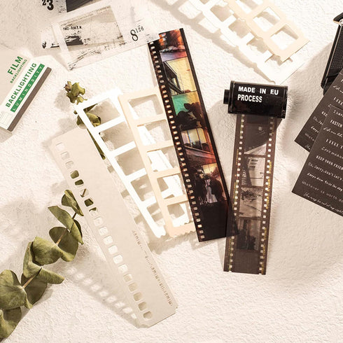 BLOSDREAM 94pcs Movie Film Stickers for Scrapbook Kit, Strip Photo Frame Scrapbooking Supplies, Quote Journaling Decorative Bullet Journal Planner...