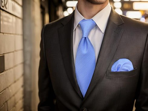 S&W SHLAX&WING Ties for Men Necktie Set with Pocket Square Cufflinks Hanky XL 12...