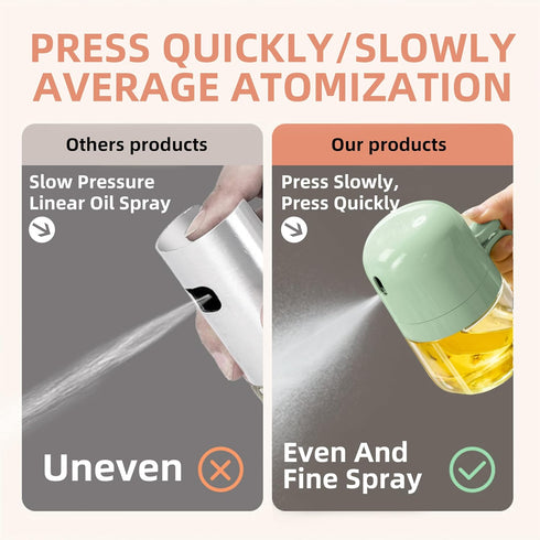 MDZF SWEET HOME Oil Sprayer for Cooking,10oz Refillable Olive Oil Spray Bottle,Air Fryer Accessories,Ideal for Salad,Baking,BBQ,Frying,Healthy Coo...