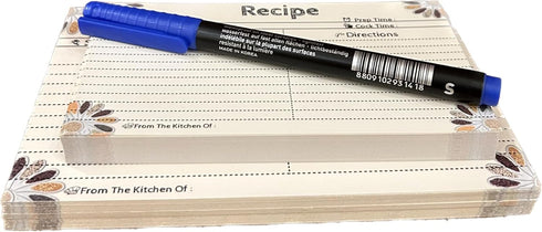Recipe Cards 4x6 Double Sided With Gift Pen, 40 Count Recipe Cards, Blank Recipe Cards...
