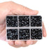 LPBeads 6400 Pieces Hotfix Rhinestones Black Flat Back 5 Mixed Sizes Crystal Round Glass Gems with Tweezers and Picking Rhinestones Pen...